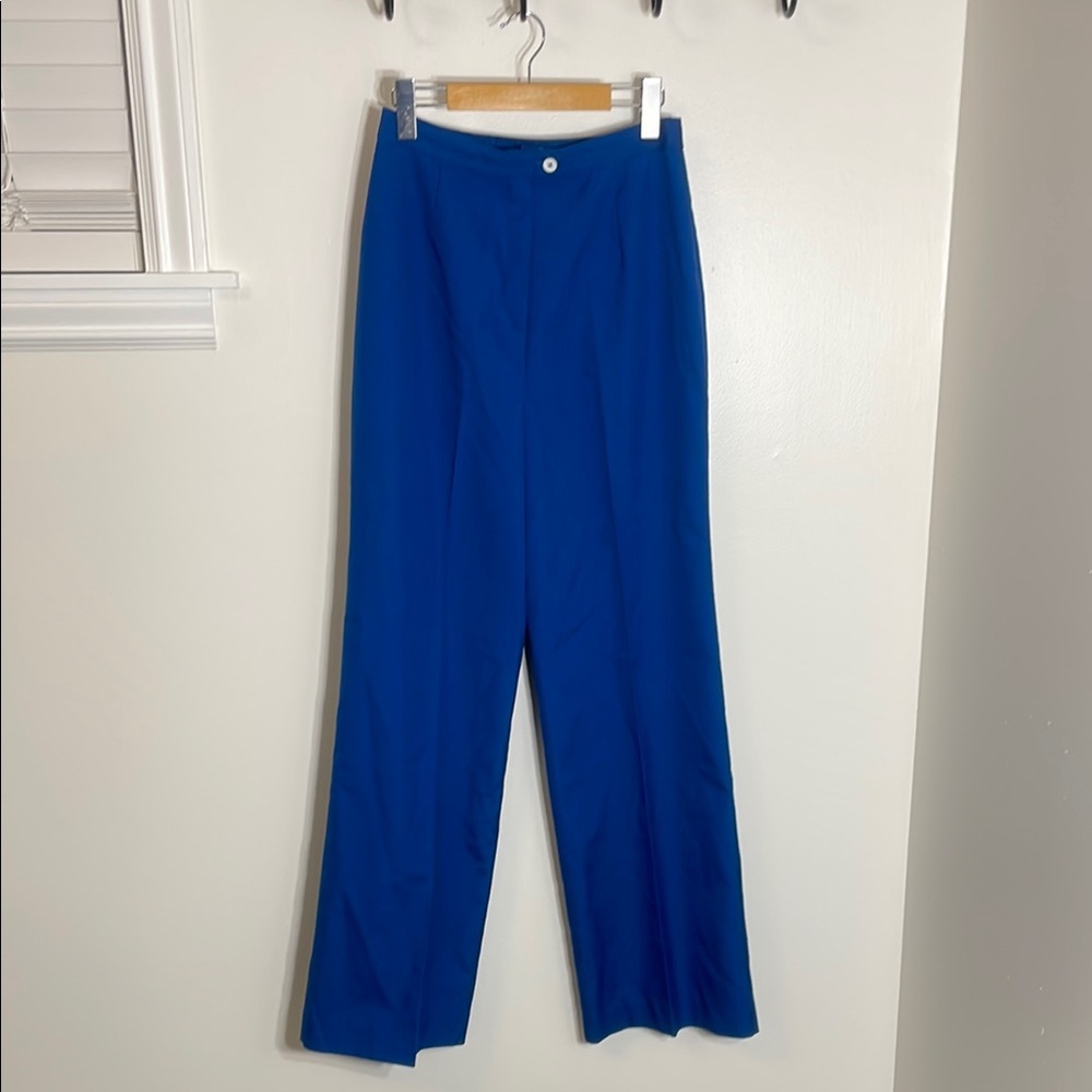 Vibrant Blue High-Waisted Pants